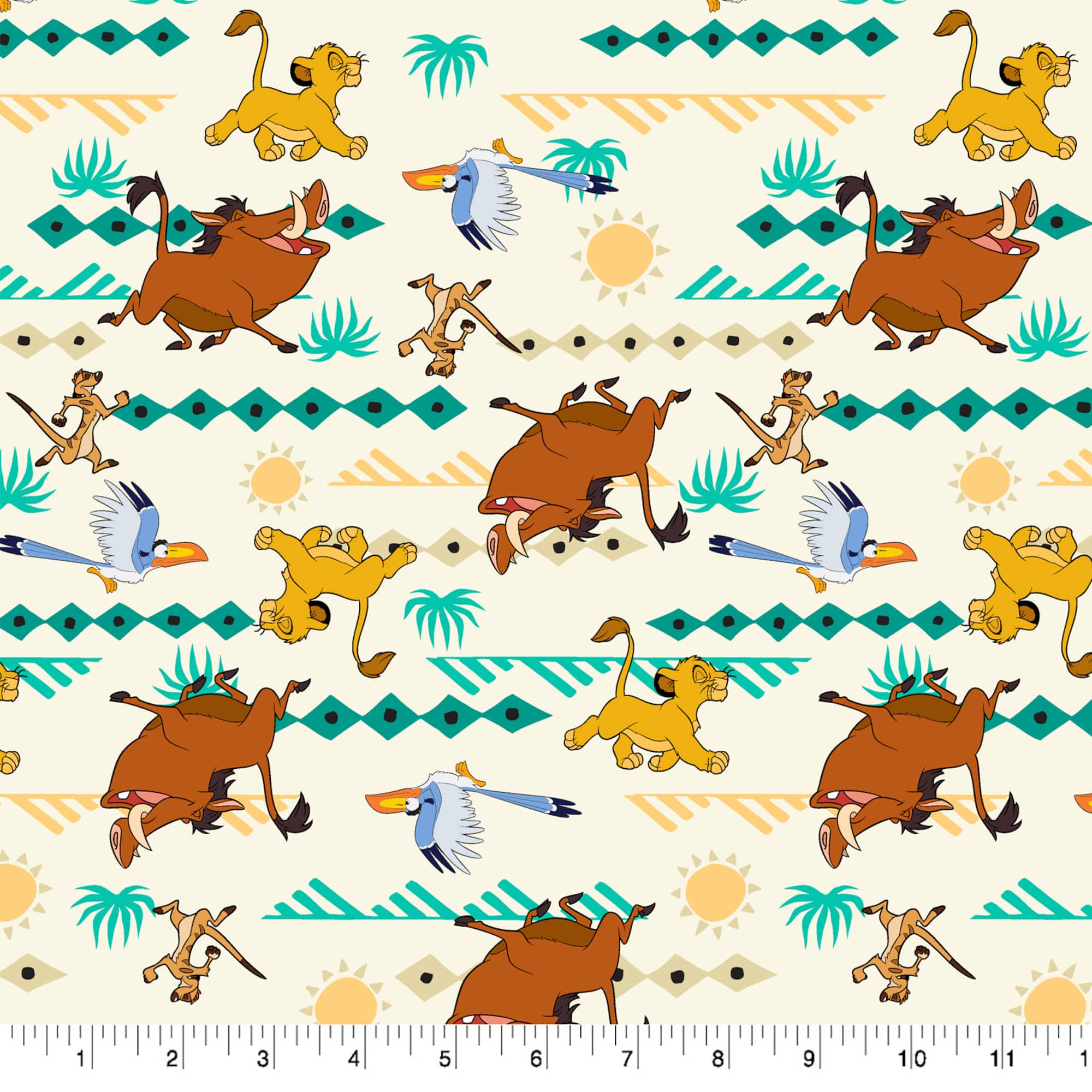 Disney® Lion King Simba Geometric Print Cotton Fabric